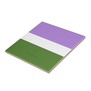 Carreau Drapeau de fierté genderqueer de SlipperyJoe lavan