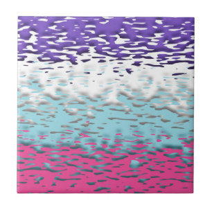 Carreau Drapeau de fierté multisexuel funky trippy ondulé