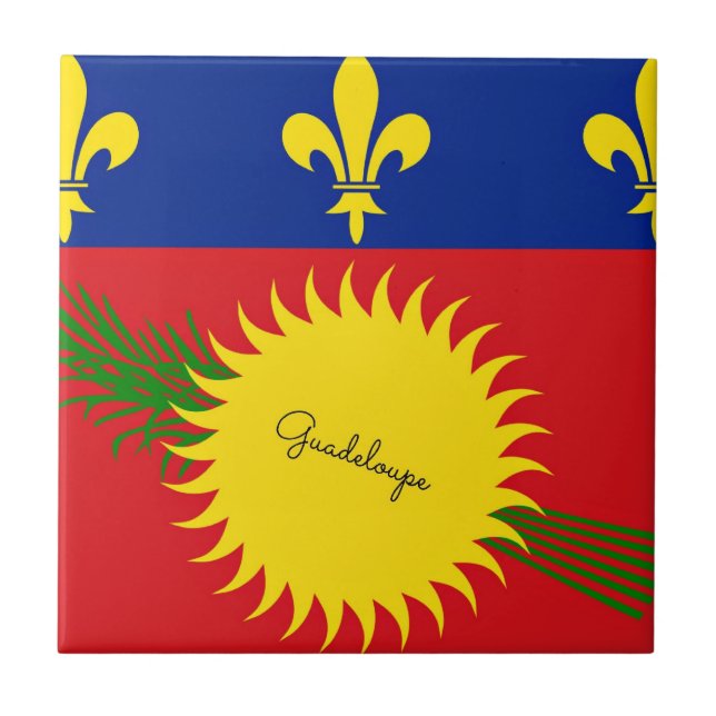 Carreau Drapeau de Guadeloupe (Devant)