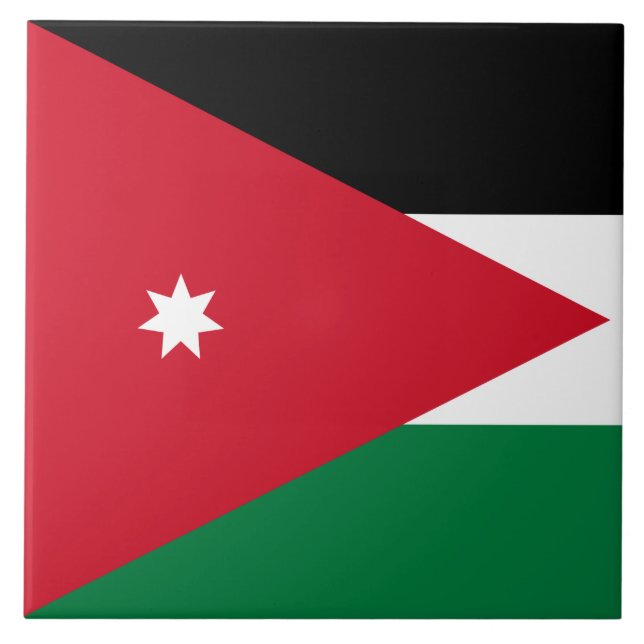Carreau Drapeau de Jordanie (Devant)