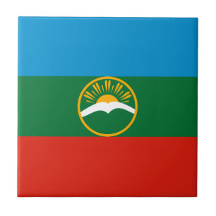 Carreau Drapeau de Karatchaïé-Tcherkessie