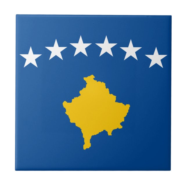 Carreau Drapeau de Kosovo (Devant)