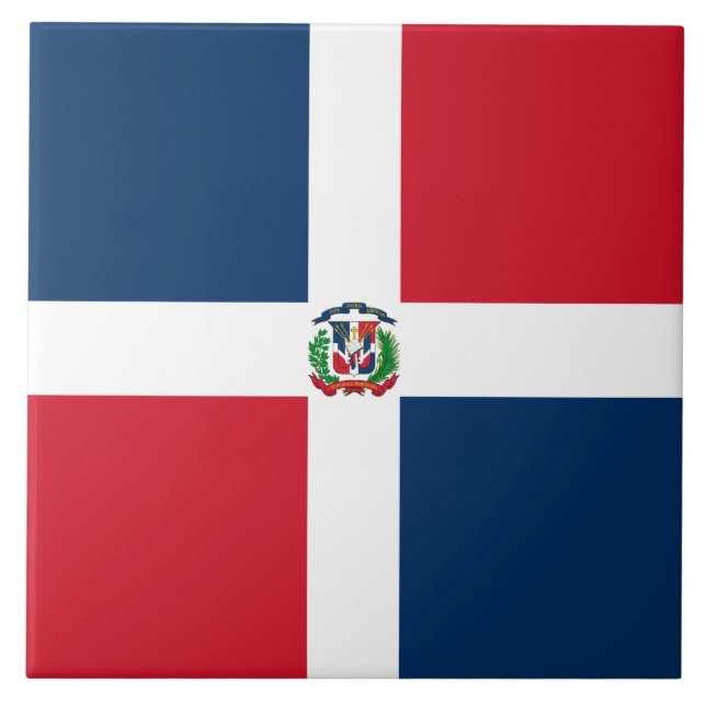 Carreau Drapeau de la République dominicaine (Devant)