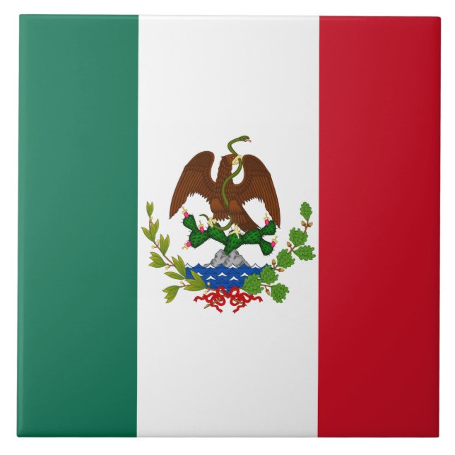 Carreau Drapeau de la République mexicaine : 1824-1835, Pè (Devant)