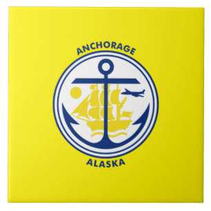 Carreau Drapeau de la ville d'Anchorage