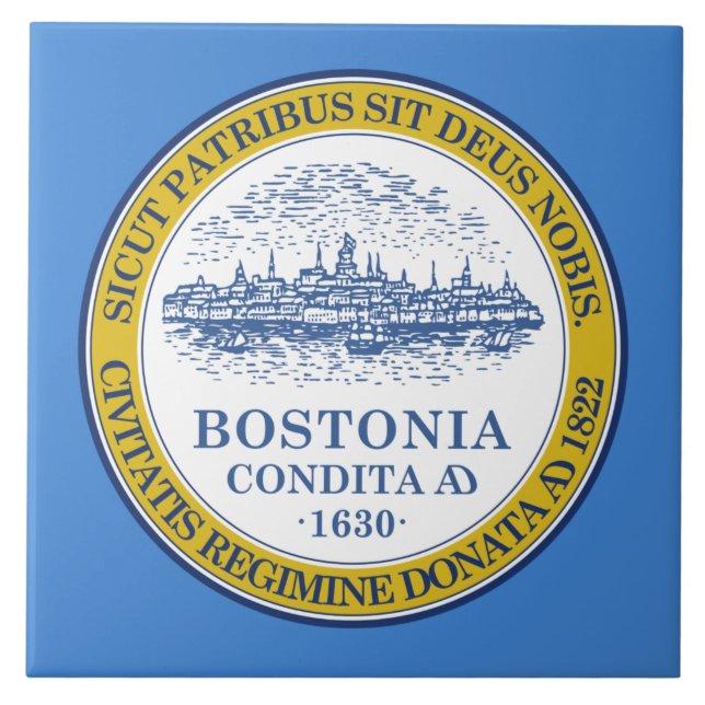 Carreau Drapeau de la ville de Boston (Massachusetts) (Devant)