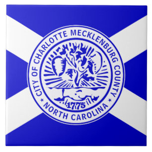 Carreau Drapeau de la ville de Charlotte (Caroline du Nord