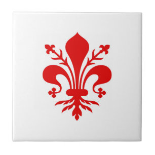 Carreau Drapeau de la ville de Florence Symbole Italie