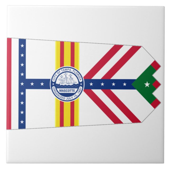Carreau Drapeau de la ville de Tampa (Devant)