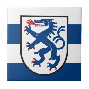Carreau drapeau de la ville d'Ingolstadt allemagne symbole