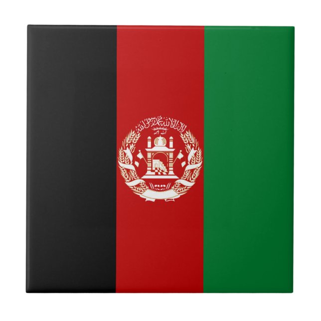 Carreau Drapeau de l'Afghanistan (Devant)