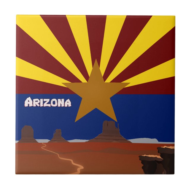 Carreau Drapeau de l'Arizona (Devant)