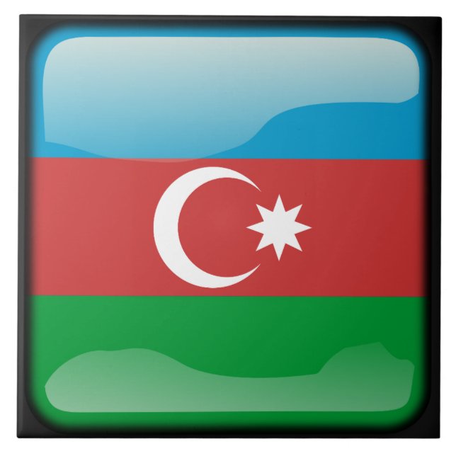 Carreau Drapeau de l'Azerbaïdjan (Devant)