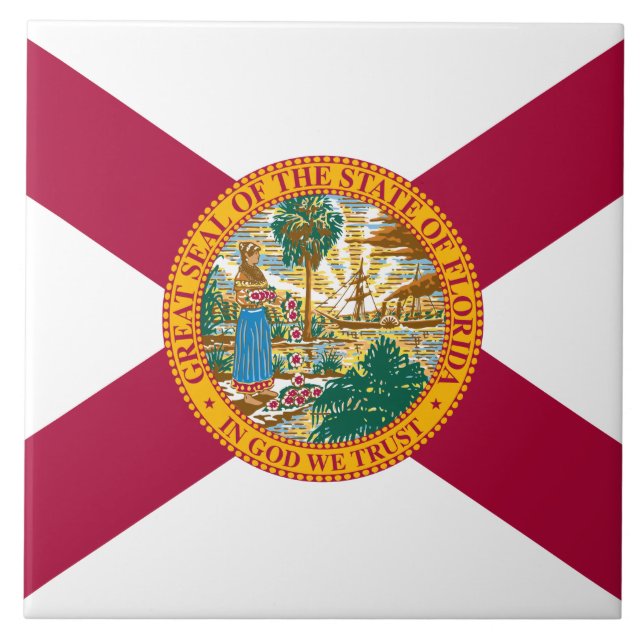 Carreau Drapeau de l'État de Floride (Devant)