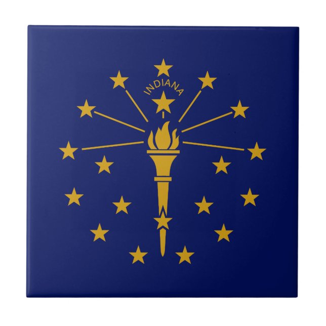 Carreau Drapeau de l'État de l'Indiana (Devant)