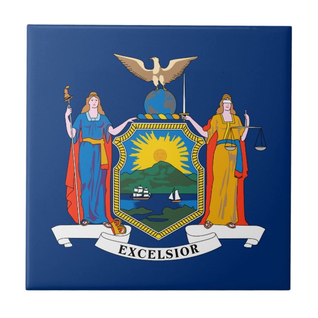 Carreau Drapeau de l'État de New York (Devant)