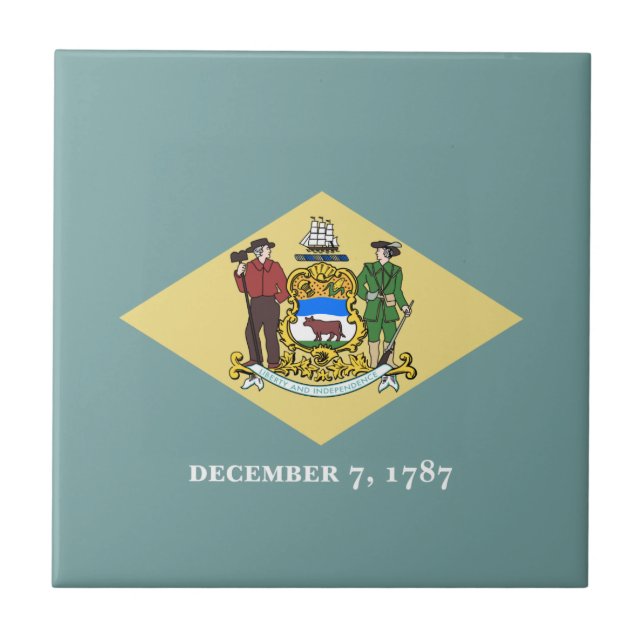 Carreau Drapeau de l'État du Delaware (Devant)