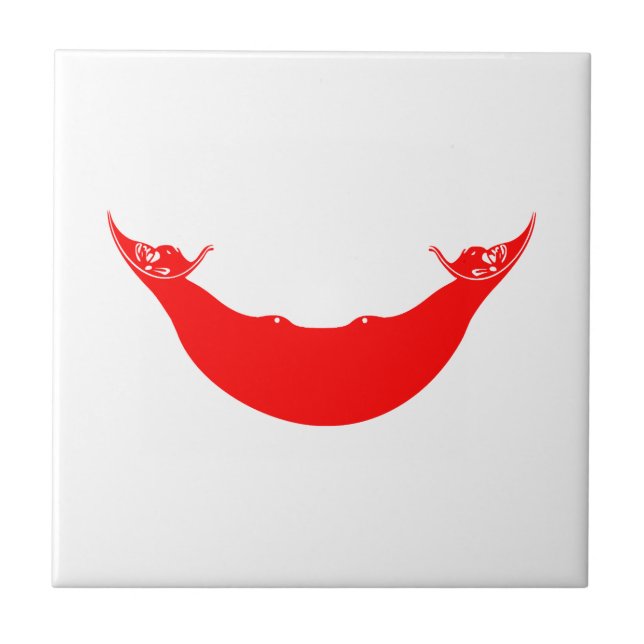 Carreau Drapeau de l'île de Pâques (Devant)