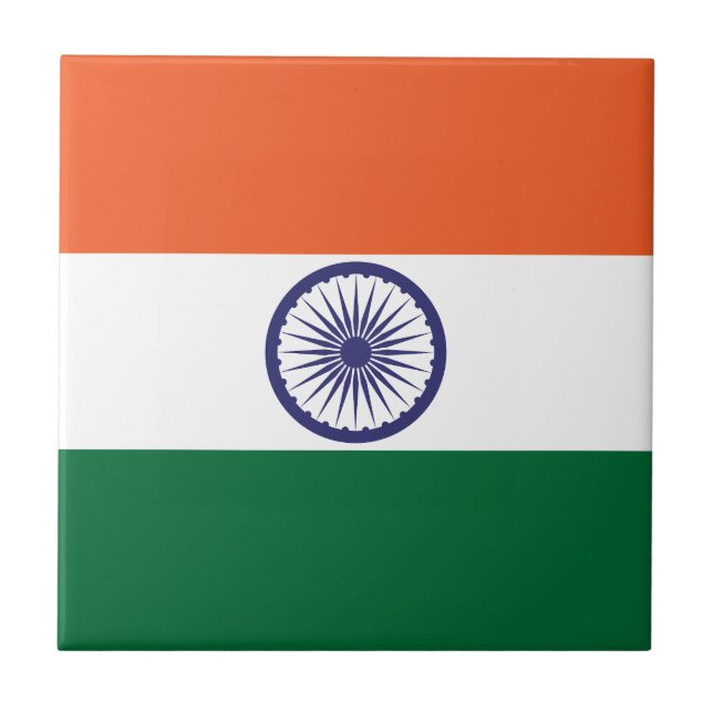 Carreau Drapeau de l'Inde (Devant)