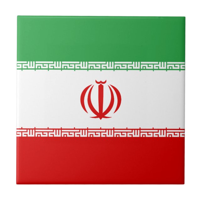 Carreau Drapeau de l'Iran (Devant)