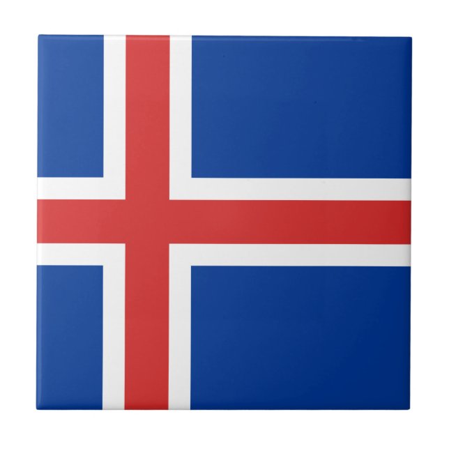 Carreau Drapeau de l'Islande (Devant)