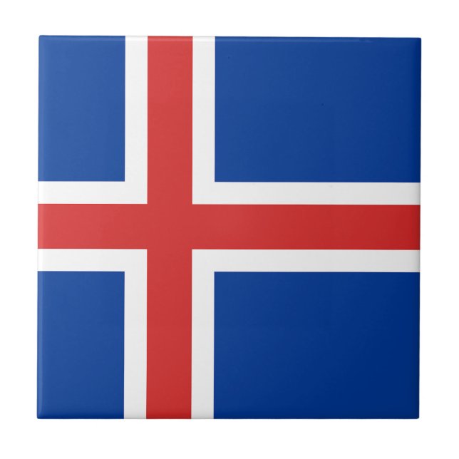 Carreau Drapeau de l'Islande Carrelage en céramique (Devant)