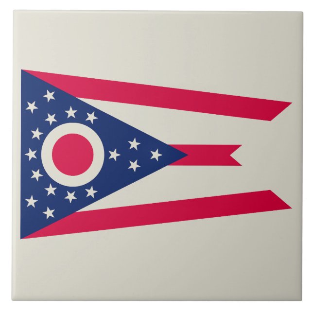 Carreau Drapeau de l'Ohio : la bannière Buckeye State (Devant)
