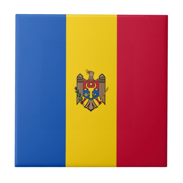 Carreau Drapeau de Moldova (Devant)