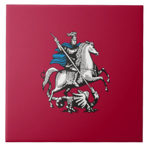 Carreau Drapeau de Moscou (capitale russe)