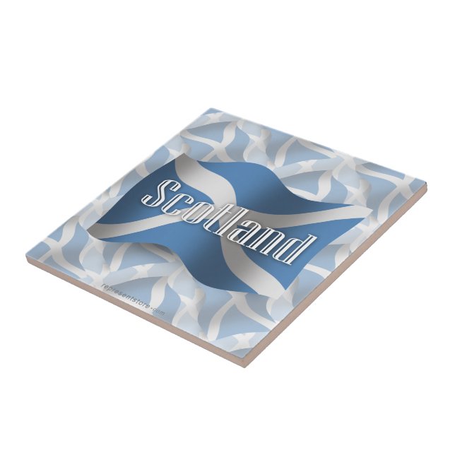 Carreau Drapeau de ondulation de l'Ecosse (Côté)
