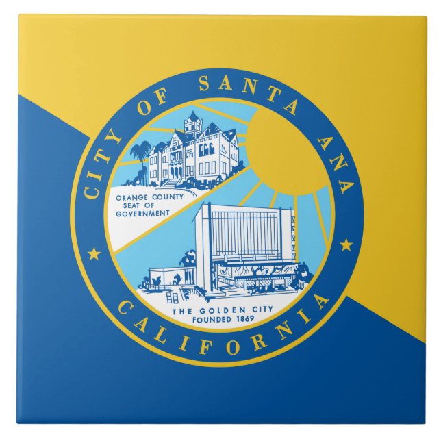 Carreau Drapeau de Père Noël Ana (Californie) (Devant)