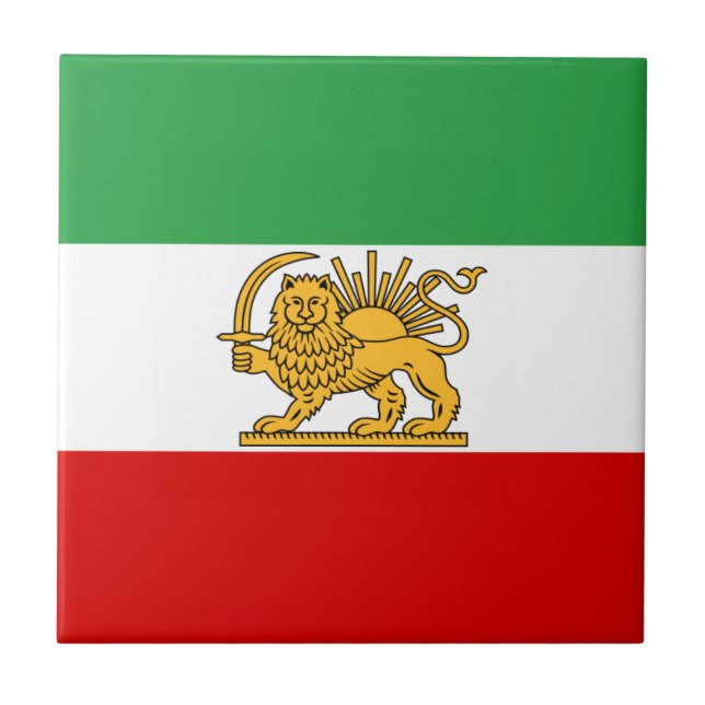 Carreau Drapeau de Perse/de Iran (1964-1980) (Devant)