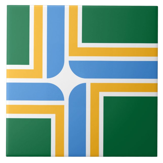 Carreau Drapeau de Portland (Oregon) (Devant)