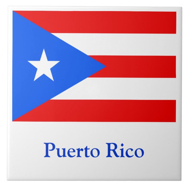 Carreau Drapeau de Porto Rico (Devant)
