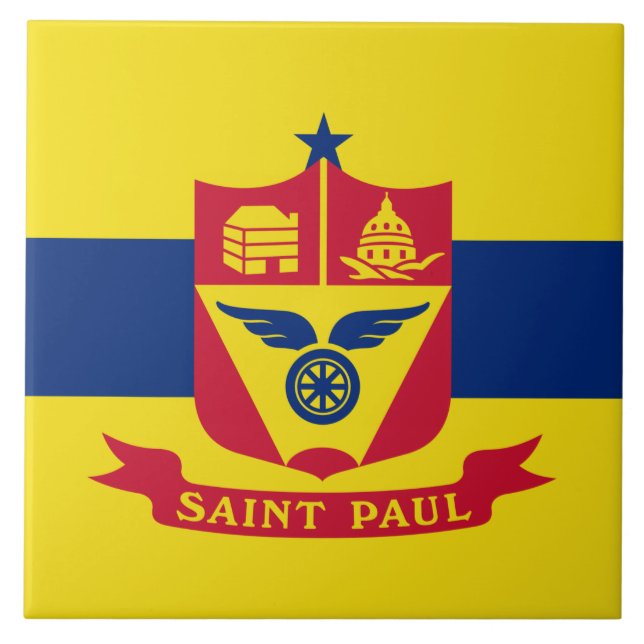 Carreau Drapeau de Saint Paul (Minnesota) (Devant)