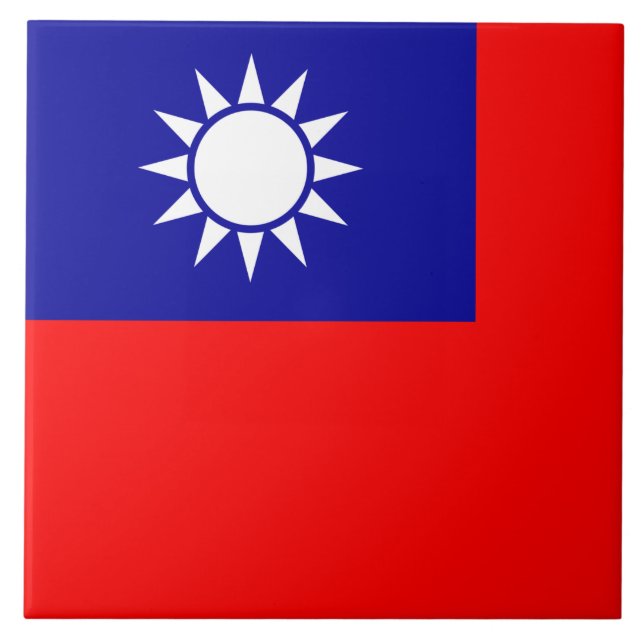 Carreau Drapeau de Taïwan : République de Chine, Taipei ch (Devant)