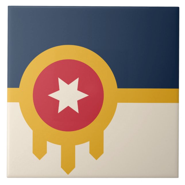 Carreau Drapeau de Tulsa (Oklahoma) (Devant)
