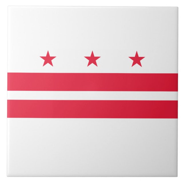 Carreau Drapeau de Washington D.C. (District de Columbia) (Devant)