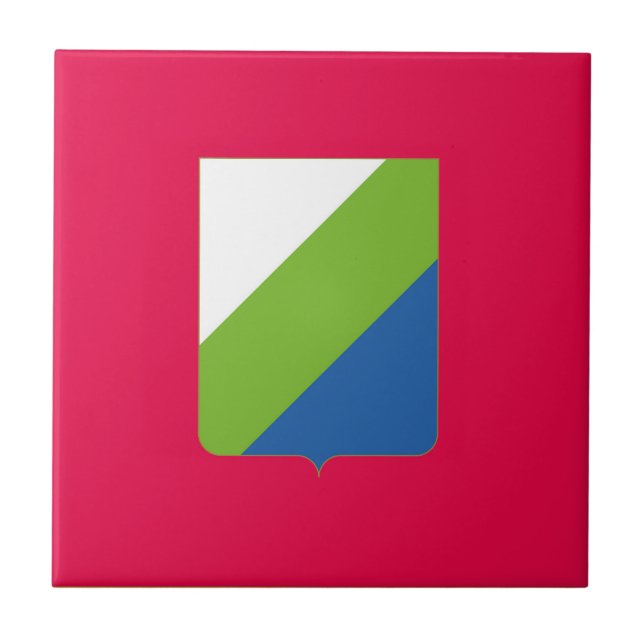 Carreau Drapeau des Abruzzes Italie symbole italia (Devant)