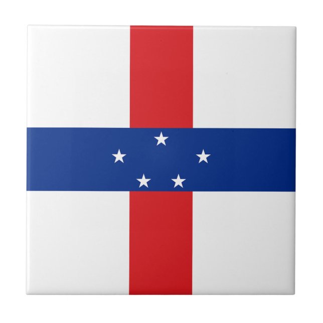 Carreau Drapeau des Antilles Pays-Bas (Devant)