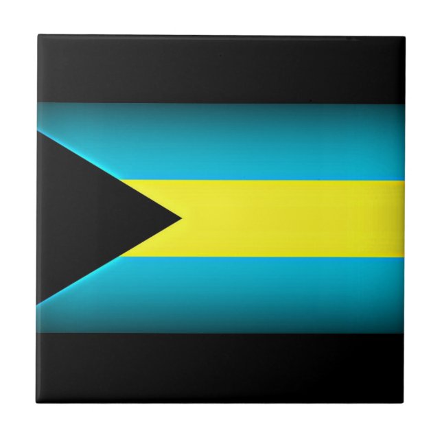 Carreau Drapeau des Bahamas Arête sombre (Devant)