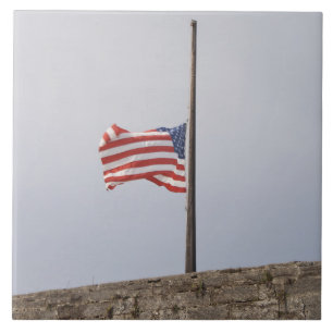 Carreau Drapeau des États-Unis en berne (États-Unis)
