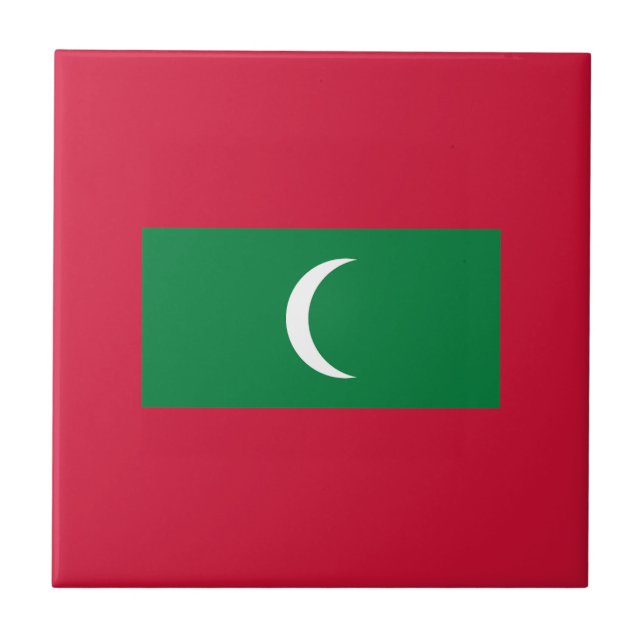 Carreau Drapeau des Maldives (Devant)