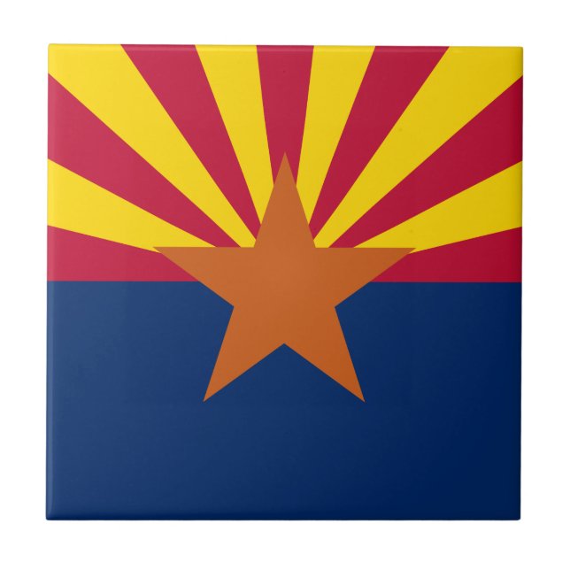 Carreau Drapeau d'État de l'Arizona (Devant)