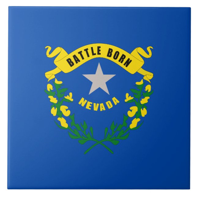 Carreau Drapeau d'état du Nevada (Devant)