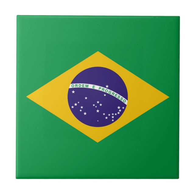 Carreau Drapeau du Brésil Bandeira do Brasil (Devant)