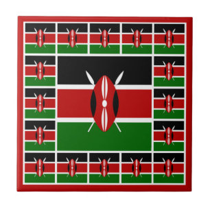 Carreau Drapeau du Kenya Carrelage en céramique / Décor de