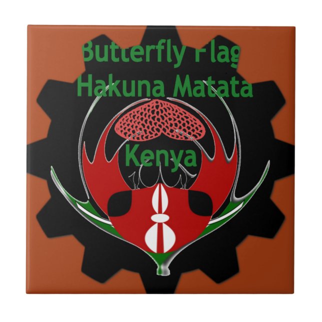 Carreau Drapeau du Kenya - Hakuna Matata Patriotic (Devant)