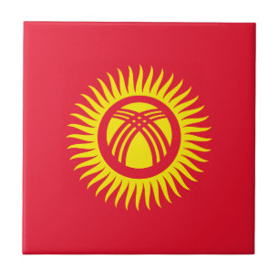 Carreau Drapeau du Kirghizistan