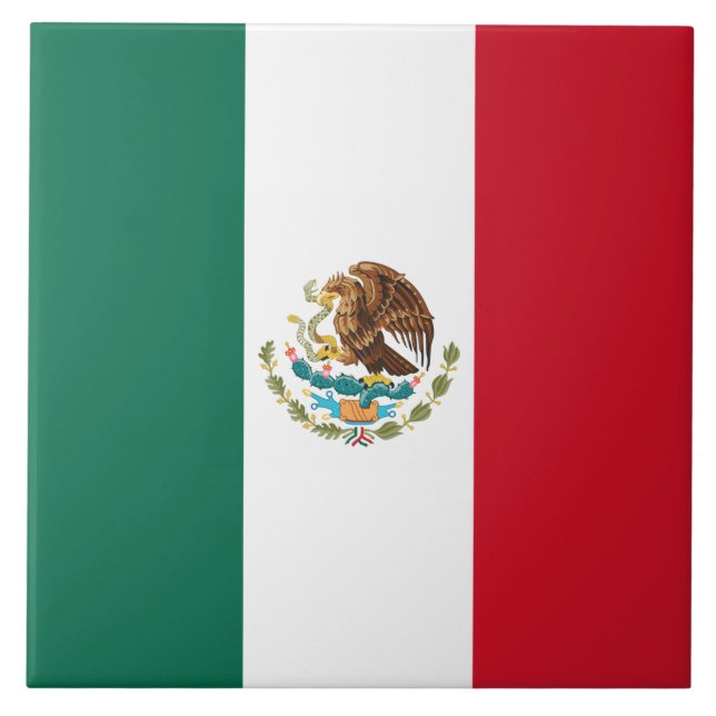 Carreau Drapeau du Mexique, Bandera de la République mexic (Devant)